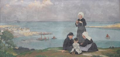 null Marcel JACQUIER (1877-1957)

Famille sur les hauteurs surplombant un port breton

Huile...