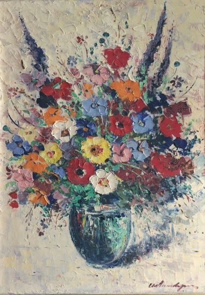 null ECOLE FRANCAISE XXe siècle

Bouquet de fleurs dans un vase

Huile sur toile...