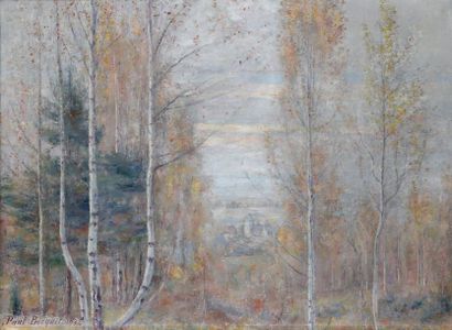 null Paul BOCQUET (1868-1947)

Vue de village depuis un bois

Huile sur toile signée...