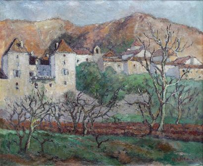 null André WILDER (1871-1965)
Chateau Saint Vincent.
Huile sur toile signée en bas...