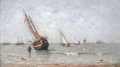 null Alexandre DUBOURG (1821-1891)

Voilires échoués et en pleine mer en Normandie

Huile...