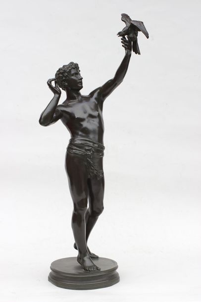 null Adolphe Martial THABARD (1831-1905)

Le jeune fauconnier 

Epreuve en bronze,...