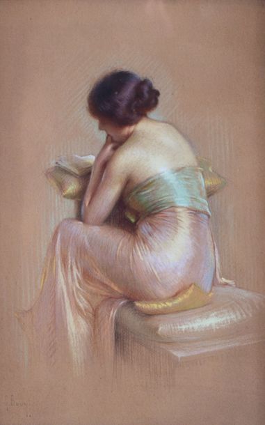 null GASTON BOUY (1866-1943)

Jeune femme lisant assise de trois quarts

Pastel signé...