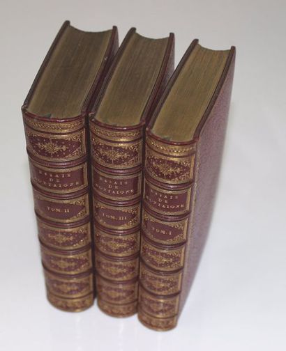 null Michel de.MONTAIGNE
Les Essais. Amsterdam Antoine Michiels [1659]. 3 volumes...