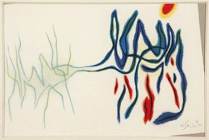 Gustave SINGIER (1909-1984) « COMPOSITION » 1974 Lithographie sur papier signé et...