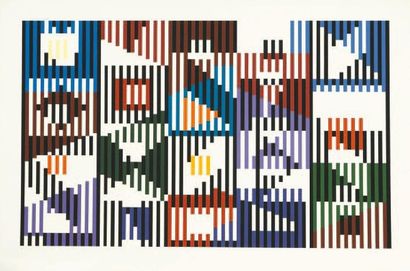 Yacoov AGAM (1928) « ESPACE AGAM » Emboîtage comprenant dix sérigraphies, toutes...