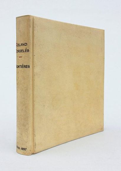 Roland DORGELES FRONTIÈRES Manuscrit écrit à l'encre violette avec ratures, annotations...