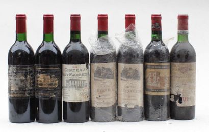 null 7 bout 1 CHT DUCRU BEAUCAILLOU 1978 TB, 1 CHT HAUT MARBUZET 1998, 1 CHT GRAND...
