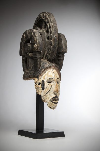null IBO, Nigeria. Mvo" mask known as the mask of a young girl wearing a beautiful...
