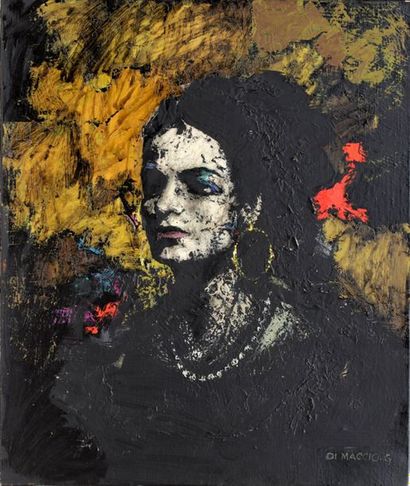 null Gérard DI MACCIO (1938)
Portrait de femme au collier
Huile sur toile signée...