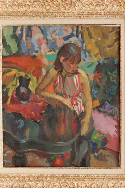 null Pierre CORNU (1895-1996)

Jeune femme dans un intérieur assise auprès d'un guéridon

Huile...