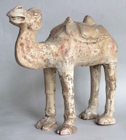 Terracotta STATUTE representing a camel or...