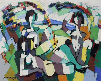 Claude VENARD (1913-1999) Claude VENARD (1913-1999)
Trois Baigneuses
Huile sur toile...