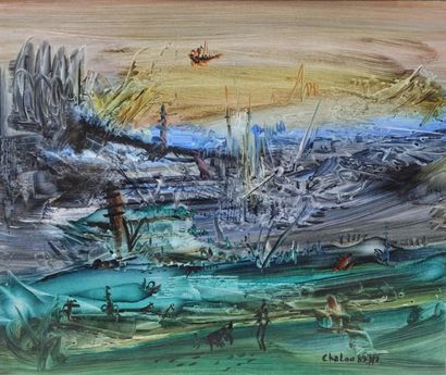 Pierre CHALOU (1942-2003) Pierre CHALOU (1942-2003)

Surrealist landscape

Oil on...