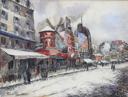 FRANK WILL (1900-1951) FRANK WILL (1900-1951) 
The Moulin Rouge in Paris 
Watercolor...