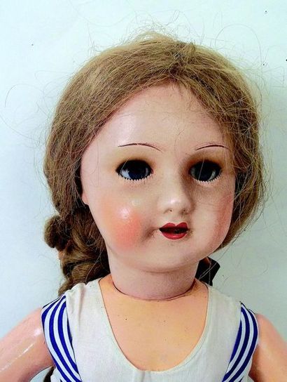 Composition doll by SFBJ, mould 301, open mouth,...