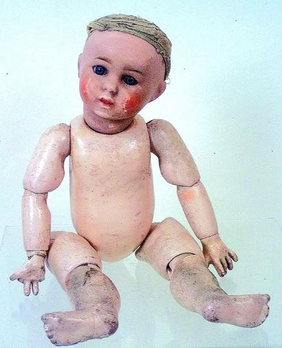 null Character baby, French made, cardboard head, mould 247, articulated body composition...