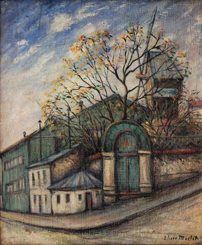 Elisée MACLET  (1881-1962) Elisée MACLET  (1881-1962)
Vue du Moulin de la galette
Huile...