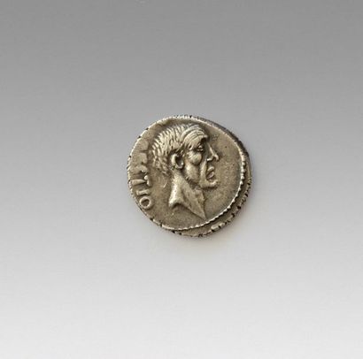 null REPUBLIC
ANTIA
Denarius On the obverse: Head of the tribune Antius RESTIO on...