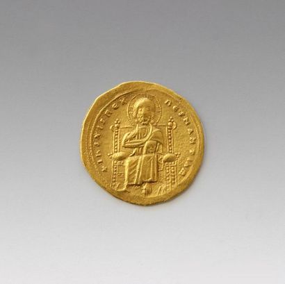 null MONNAIES BYZANTINES
Solidus histameron de Romain III
Avers : Le Christ nimbé...