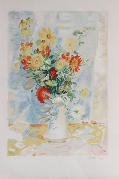 SALVADOR DALI  LE PHO 
BOUQUET DE FLEURS 
LITHOGRAPHIE EN COULEURS
SIGNEE ET ANOTEE...