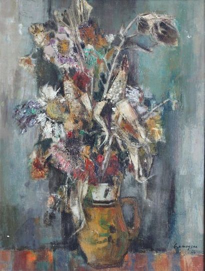 null Marcel CRAMOYSAN (1915-2007)
Bouquet de fleurs, 1964
Huile sur toile signée...