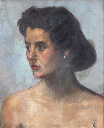 null Paul COLIN (1892-1985)
Portrait de femme en buste
Huile sur toile signée en...