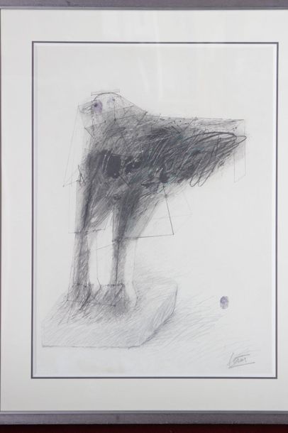 null CESAR César Baldaccini dit (1921-1998)
Poule
Lithographie en noir signée en...