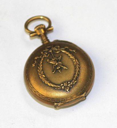 WATCH pendant in yellow gold 750°/°° Gross...