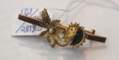 Small SPINDLE in yellow gold 750°/°°° decorated...
