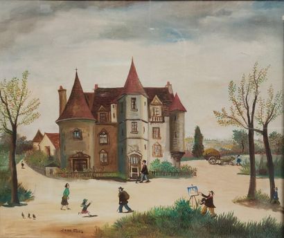 null Jean FOUS (1901-1971)
Le château d’Arcy-sur-Cure
Huile sur toile signée en bas...
