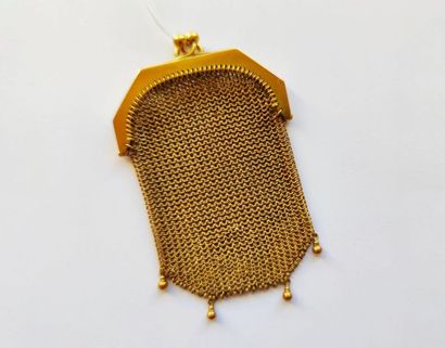 Small BURSE mesh in yellow gold 750°/°° Weight:...