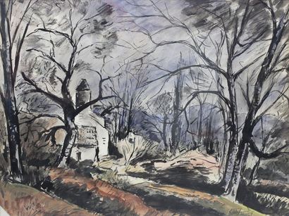 null Anders OSTERLIND (1887-1960)
Landscape
Watercolour and ink signed and dated...