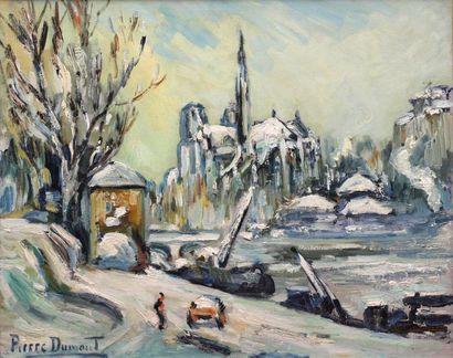 null Pierre DUMONT (1920-1987)
Paris, Notre Dame
Huile sur toile signée  65,5 x 81...