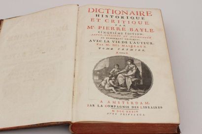 null BAYLE Pierre
Dictionnaire historique et critique.
5 volumes in folio, reliés,...