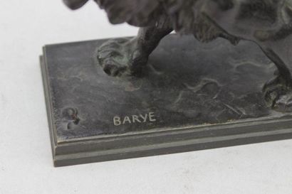 null Antoine Louis BARYE (1796-1875)
Lion qui marche
Epreuve en bronze, fonte d'édition...