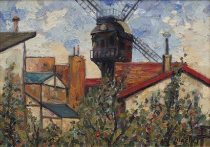 Elisée MACLET (1881-1962)
Montmartre, Moulin...
