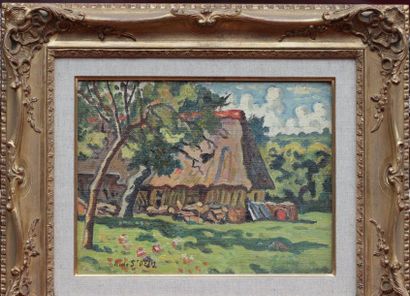 null Henri Liénard DE SAINT-DELIS (1878-1949)
Cottage in Saint Siméon
Oil on isorel...