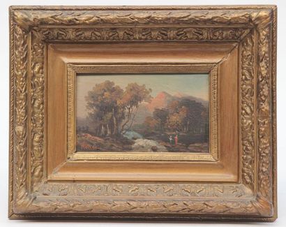 null HELLER (19th century) Country
Landscapes
Pair of oils on panels signed lower...