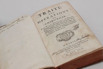 null TRAITE DES OPERATIONS DE CHIRURGIE, Charles Omont Imprimeur, Paris 1742, rielier...