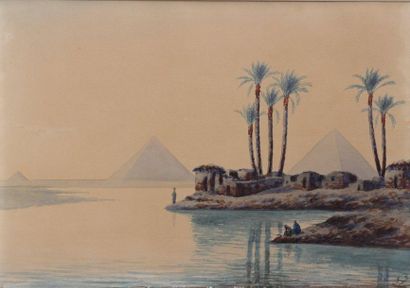 ECOLE ORIENTALISTE XXeme siècle 
Vues d'Egypte...