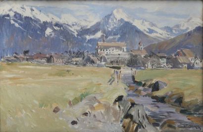 Jakob RUCH (XIXe-XXe)
Village at the foot...