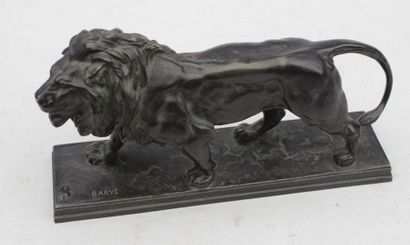 null Antoine Louis BARYE (1796-1875)
Lion qui marche
Epreuve en bronze, fonte d'édition...