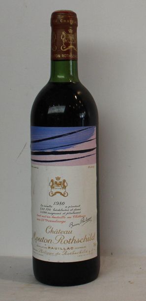 null 1 bout CHT MOUTON ROTHSCHILD 1980 (NTLB, étiq très lég tachée)