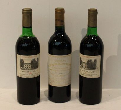 null 3 bout 2 CHT D'ASSAULT 1975 NTLB ET 1976 NLB, 1 CHT BAHANS HAUT BRION 1988