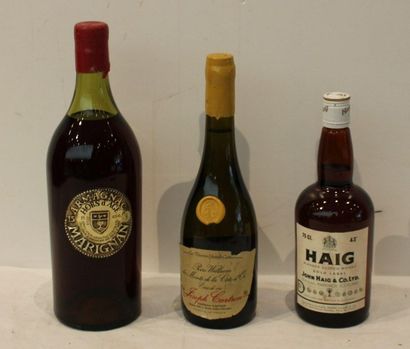 null 3 flac 1 MAG ARMAGNAC HORS D'AGE, 1 WHISKY HEGG, 1 POIRE WILLIAM
