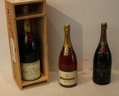 null 3 flac 1 MAG DE CHAMPAGNE MOET & CHANDON BRUT IMPERIAL 1986, 1 MAG CHAMPAGNE...