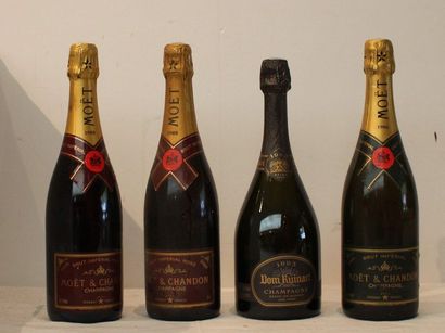 null 4 bout 2 CHAMPAGNE MOET ET CHANDON BRUT IMPERIAL 1988, 1/1986, 1 CHAMPAGNE DOM...