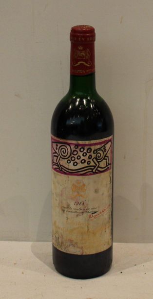 1 bout CHT MOUTON ROTHSCHILD 1988 (GROS DEB...