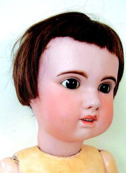 null -SFBJ baby, poued bisque head, open mouth, blue enamel eyes, mould 1907, full...